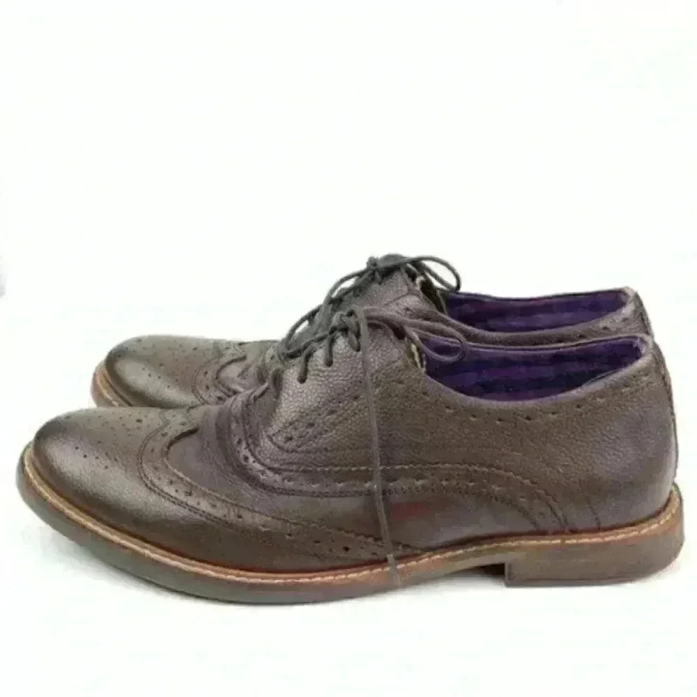 Ben Sherman mens oxfords 10 43 chocolate brown
